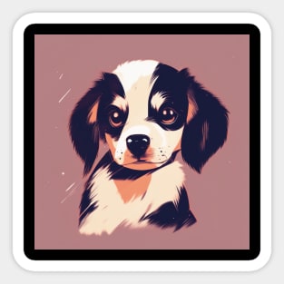 A puppy with character Sticker